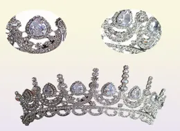 Himstory Noble Beauty Princess Tiara Cubic zircon Wedding Bridal Crown Rhinestone Pageant Crown for Brides Headbands Y2008074026898