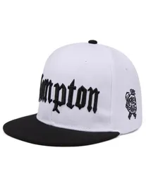 Top Caps Yüksek Kaliteli Compton Nakış Beyzbol Kapağı Hip Hop Snapback Düz Moda Spor Şapkası Unisex Ayarlanabilir Dad Hats8450831