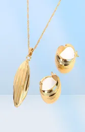 Ethiopian Earring Pendant Set Joias Ouro 24K Gold Filled Jewelry African Bridal Jewellery Sets1943249