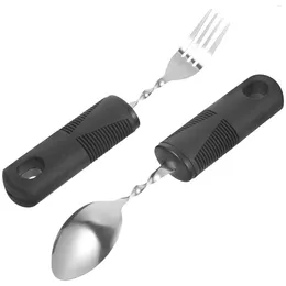 Forks Bendable Fork And Spoon Utensils Tremble Proof Tableware Outdoor The Elderly Disabled Kit Stainless Steel Adaptive Convenient