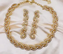 Gerdanlık Ecklace moda kişilik retro bükülme örgü mizaç basit klavikula zinciri kadınlar küpe seti mücevher collier femme pendan