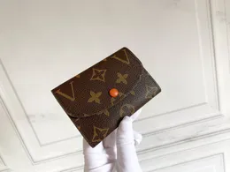 Nytt högkvalitativt Rosalie Coin Purse Mini Pochettes Korta plånbok Damer kompakter plånböcker Korthållare Exotisk läder lyxdesigner Kompaktmynt plånböcker med låda