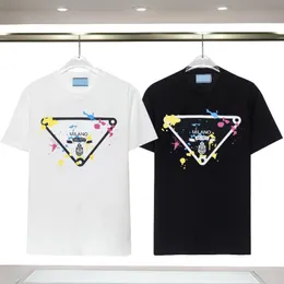 Summer Designer Men's T-shirts Casual Women Tee Shirts With Letters Invertered Triangle Breattable Tshirts Tops S-3XL Valfritt