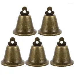 Party Supplies 5pcs Livestock Hanging Bells Vintage Design Iron Cattle Sheep Pet Collar Ornaments Farming Accessories (Bronze)