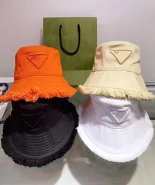 Casquette Bob Wide Brim Hats Designer Bucket Hat For Women Frayed Cap9420673