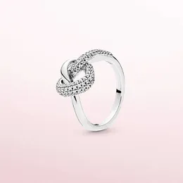 وصول جديد معقدة حلقة القلب الصندوق الأصلي لـ 925 Sterling Silver CZ Diamond Women Wedding Hift Rings مجموعات المجوهرات