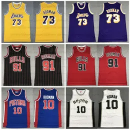 Kids Youth Dennis Rodman retro koszulki do koszykówki Cuztomize Mitchell Ness Jersey Vintage Men Men Mesh Jersey Mężczyźni