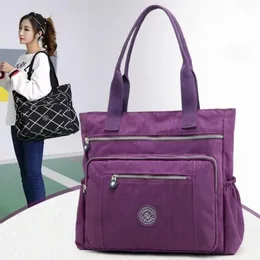 أكياس Leeke Leeke Women Multipockets الكتف حقيبة جديدة للأزياء المحمولة في الهواء الطلق سحاب متعددة الوظائف حقائب يد كبيرة السعة