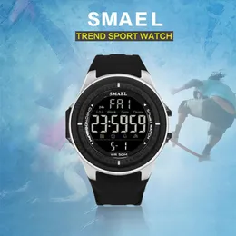 LED 디지털 손목 시계 럭셔리 브랜드 Smael Men Clock Automatic Sport Watches Alarm Reloje Hombre 1380 Army Watch Waterproof Men284o