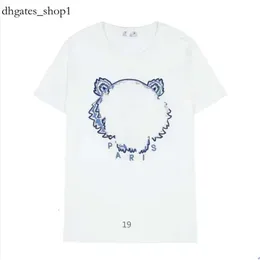 Kenzo T -skjorta toppkvalitet män kvinnor tshirts kvinnor sommar gata kläder kort ärm tiger huvud broderi brev tryck tiger t shirt 789