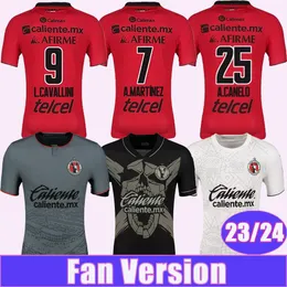 23 24 Maglia da calcio Club Tijuana MARTINEZ CAVALLINI K. CASTANEDA L. RODRIGUEZ RIVERA A. CANELO C. GONZALEZ Home Away 3a edizione speciale