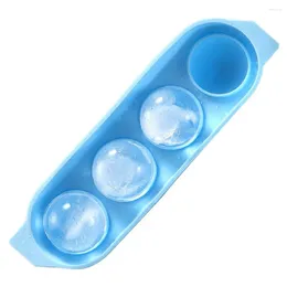 Moldes de cozimento fabricante de bolas de gelo fácil limpo de alimentos anti-slha de 4 cavidade esfera de bandeja forte bandeja de construção para suco