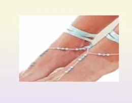 여성 패션 레이디 발가락 반지 샌들 맨발 해변 장식 붕대 anklet jewelry9200635를위한 구슬 발목 체인 팔찌