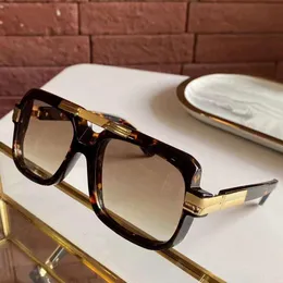 Legends 663 Havava Gold Occhiali da sole Marrone sfumato Lente 57mm occhiali da sole firmati Occhiali da uomo moda Nuovo con scatola242W