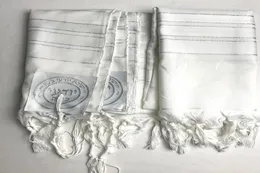 Halsdukar Judaica Israel Je Talit White Polyester Large Size Prayer Shawl Tallit med väska 140x190cm 2211287002248