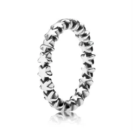 100％925 Sterling Silver Simple Retro 5点星リングのための結婚指輪ファッションエンゲージメントジュエリーアクセサリー312E