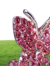 Теннисные цепочки Iced Out, ожерелья-бабочки, 6 мм, блестящие стразы, ювелирные изделия в стиле хип-хоп, серебро, золото, розовый, модный женский воротник с животными, Neckl4095215