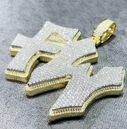 Produttori Gioielli VVS personalizzati Diamanti ghiacciati Grandi uomini Hip Hop Charms S925 Collana Moissanite Pendenti per regali9166323