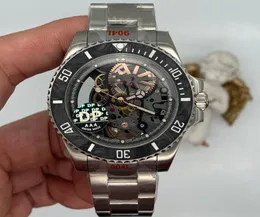 DP 2020 Neues Modell, hochwertiges Skelett-Zifferblatt, Asien, mechanisches Uhrwerk, Herren-Armbanduhr, 44 mm, mechanisch, transparent, automatisch, Herren6141493