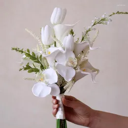 Свадебные цветы 2023 Симуляция цветочная орхидея Калла Лили Тюльпа