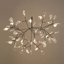 حديثة Heracleum شجرة ورقة قلادة مصباح LED LED مصابيح تعليق غرفة المعيش