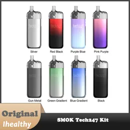 Smok Tech247 Kit 1800mAh Batteri 4 ml Synlig pod kompatibel med meshed m-coil-serie toppfyllande toppluftflöde