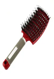 Pro Hair -Kopfhautmassage Kamm Haarbürste Bristlenylon Frauen nasses lockiges Entwirrungshaarbürste für Salon -Friseurstyling -Tools5900055