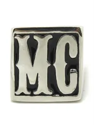 4 pçs / lote tamanho 814 motociclista MC anel legal 316L aço inoxidável moda jóias vendendo estilo motociclista MC Ring261O1785469