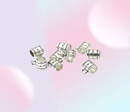 500pcslot silverpläterad borgen distanspärlor charms hänge för DIY smycken gör fynd 8x6mm3275789