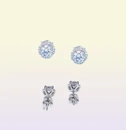 Gem's Ballet 925 Sterling Silver Moissanite Jewelry 5.0mm 1.0ctcolor Moissanite Diamond Stud earrings for Women Wedding8600037