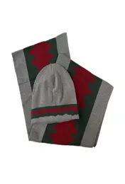 Высококачественный комплект шапок и шарфов для мужчин и женщин, зимний шерстяной шарф, дизайнерская шаль, шерстяная шапочка Luxury2736720