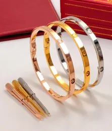 316L Titanium Lover Bangles Armband för kvinnor Fashion Screwdriver armband bröllop Bangle Rose Gold Thanksgiving Day Gift Brace7100124