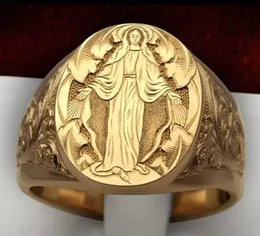 S1837 Modna biżuteria Virgin Mary Ring Men Mężczyzn Kobiet Ring0128626162