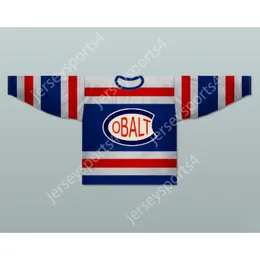 Personalizado COBALT SILVER KINGS NHA HOCKEY JERSEY NOVO Top Costurado S-M-L-XL-XXL-3XL-4XL-5XL-6XL