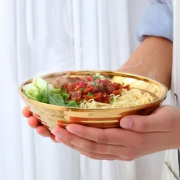 Geschirrsets japanische Style Bowl serviert Ramenbehälter große Persönlichkeit Edelstahlsuppe Baby Obst