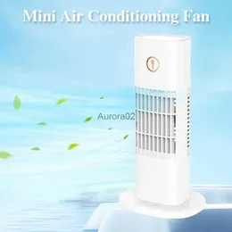 Elektriska fläktar Portable Air Conditioner Fan Mini Water Cooling Firidifier Fan Spray Type Desktop Air Cooler For Room Air Circulators YQ231225