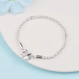 Charmarmband 925 Sterling Silver Moments Studded Chain Armband för kvinnor Fit originalpärlor smycken