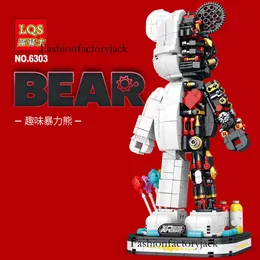 Blue Knight 6303 Building Block Girl Gift Birthday Gift Iron Arm Violent Bear Decoration Cross Border New Product Toy