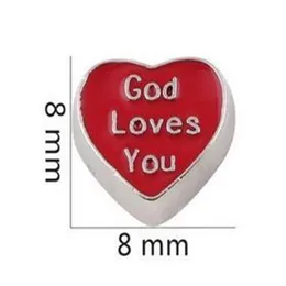 20st Lot God Loves You Floating Locket Charms Fit For Glass Magnetic Memory Floating Locket Pendant Jewelrys Making279e