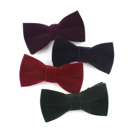 Bow Gine Men's Solid Color Velvet Tie Candy Cundy Cust Bowtie для мужчины мужская гайба мода бабочка Gravatas