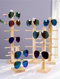 Fashion Sunglasses Frames Glassess Display Stand Handmade Wooden Rack Shelf Show Eyeglasses Holder Wood Counter Home Mall Glasses8410568