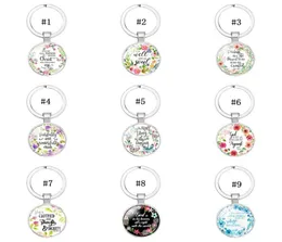 2019 Catholic Rose Scripture Keychains for Women Men Christian Bible Glass Charm Keains Fashion Religion Jewelry Accessories 18273168