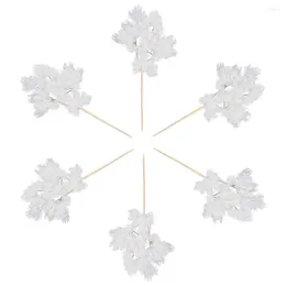 Decorative Flowers Wreaths 6Pcs Simation Pine Picks Branches Fake For Diy Drop Delivery Home Garden Festive Party Supplies Otkqq