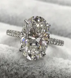 Impresionante anillo de promesa de plata de ley 925 de 3 quilates con diamantes ovalados y circonitas, anillos de boda de compromiso para mujeres, joyería de dedo nupcial6550251