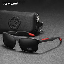 Sunglasses KDEAM Rectangular Ultra Light Sunglasses Men Polarized TAC 1.1mm Thickness Lens Driving Sun Glasses Women Sports Cat.3L231225