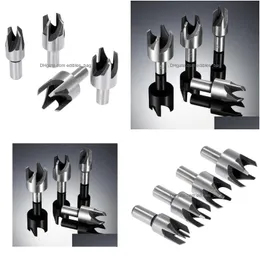 Möbeltillbehör 4st Wood Plug Cutter Cutting Tool Woodwork Drill Bit Set Claw Cork 6mm10mm1m16mm4566610 Drop Delivery Home Gar Dhfzj