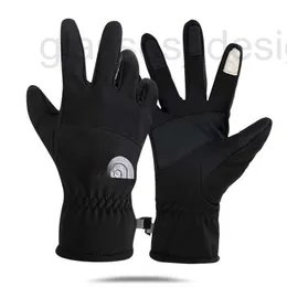 Fem fingrar handskar designer märke Northface handskar herrar kvinnor vinter kall motorcykel handled manschett sport cyklist fem baseball hålla varma mantens h84n