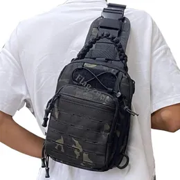 Evrak çantaları molle taktik omuz çantası su geçirmez askeri tabanca tabanca askı göğüs backpack açık kamp erkek çanta avı kılıf çanta