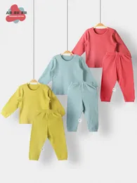 Bebek Giyim Setleri Sıcak iç çamaşırı Seti Toddler Kıyafetler Boy Trailsuit Sevimli Kış iç çamaşırı ve pantolon 2 adet spor takım elbise moda çocuklar kıyafetleri 0-3 evet p07a#