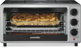 Elektrische Öfen 6 Scheiben Toaster Ofen Luftfritteuse Combo mit 4 Funktionen automatische Abschaltung